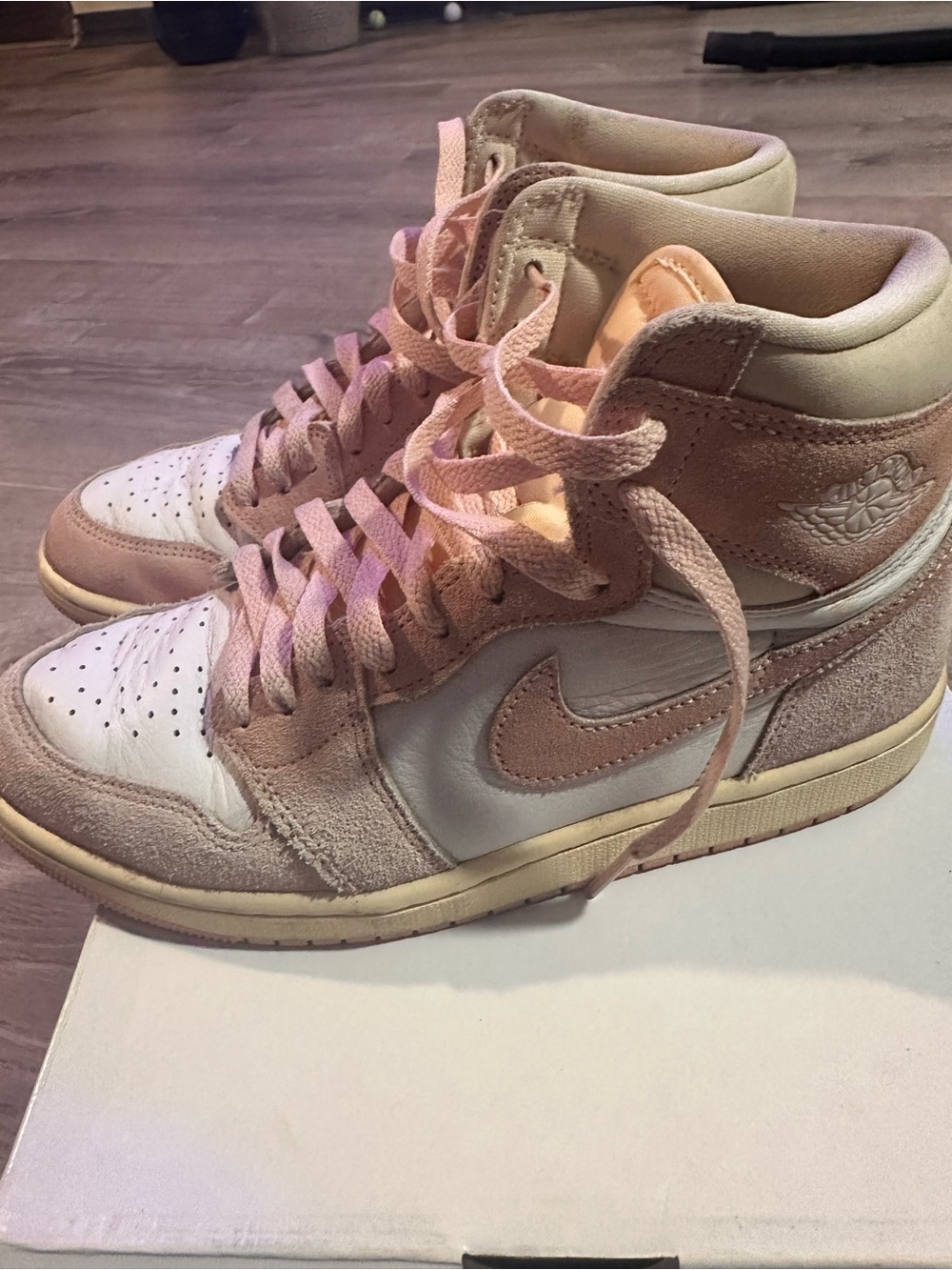 Nike Women's High-Top Sneakers in Pink and White